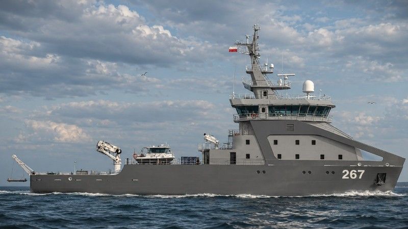 Najnowsza wizualizacja okrętu hydrograficznego projektu 876 Hydrograf.