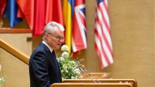 Lithuanian President Gitanas Nausėda at the NATO Parliamentary Assembly Spring Session in Vilnius