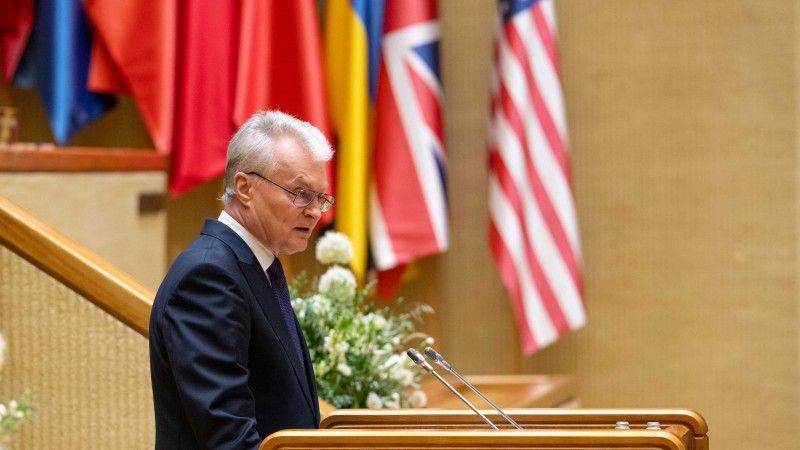 Lithuanian President Gitanas Nausėda at the NATO Parliamentary Assembly Spring Session in Vilnius