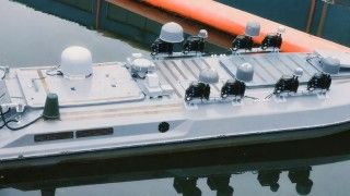 Supposed photo of the naval drone before explosion