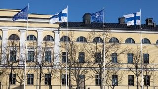 Flags of Finland and NATO
