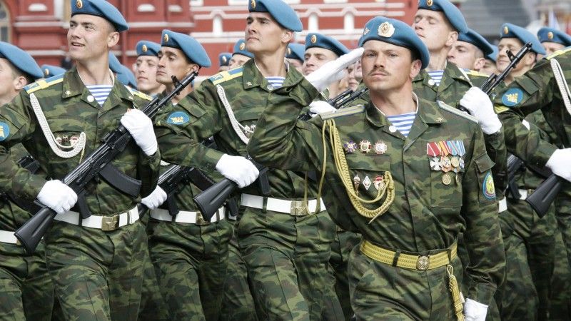 Russian Navy marching.