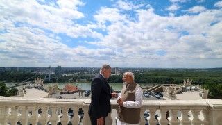 Prime Minister of India, Narendra Modi and Prime Minister of Slovakia, Robert Fico at Bratislava Castle, Slovakia on June 15, 2026