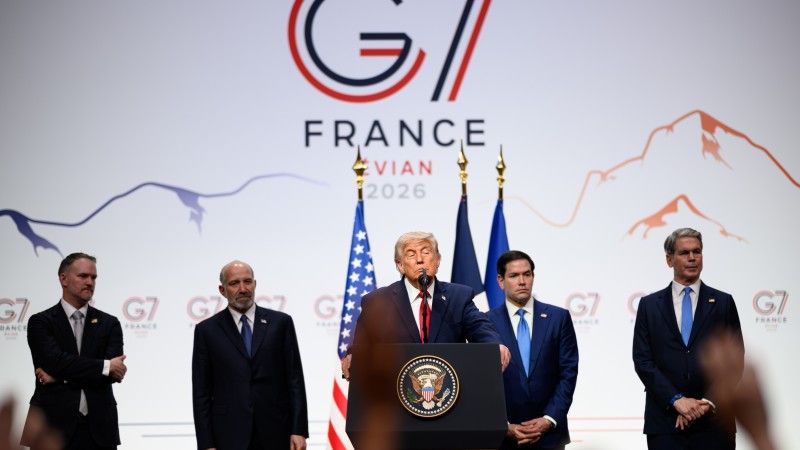 Donald Trump na szczycie G7.