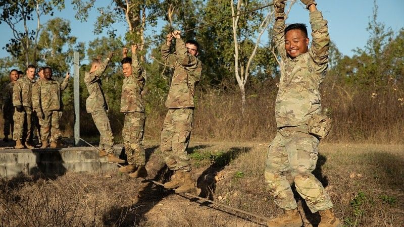 Comanche Company builds rapport with Australian Defence Force.