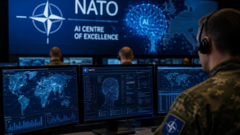Wizualizacja Centra Doskonałości NATO dedykowanemu sztucznej inteligencji