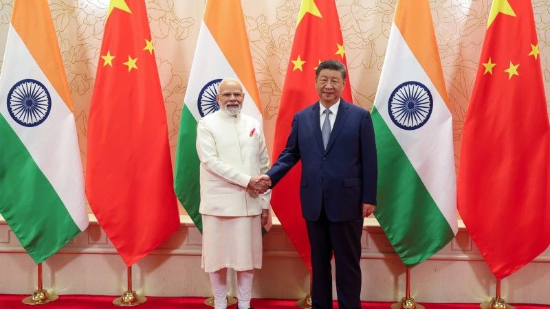 Indian Prime Minister Narendra Modi meeting with the Chinese leader Xi Jinping in Tianjin, China on August 31, 2025.