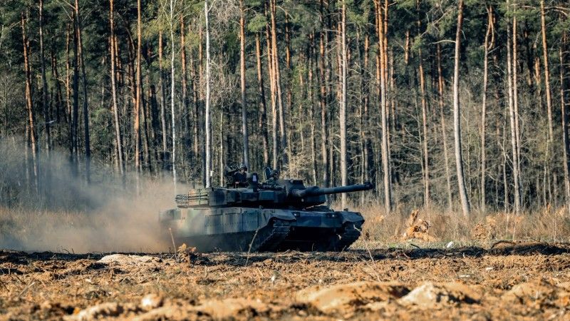 Czołg podstawowy K2GF Black Panther podczas warsztatów Cyfrowy Legionista.