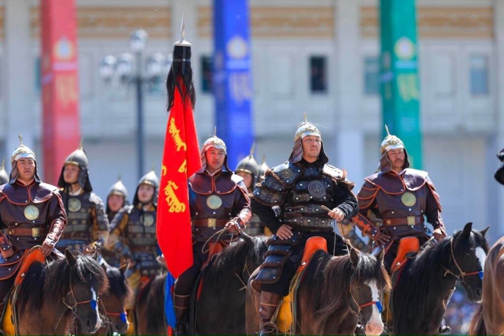 Genghis Khan's riders with drones, or a parade in Ulaanbaatar
