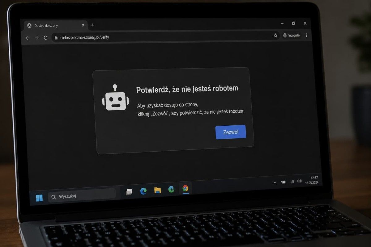 „Potwierdź, że nie jesteś robotem”. Uwaga na fałszywe CAPTCHA