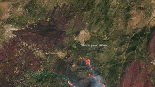 Pożar, Hiszpania, Sentinel-2