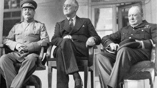 Józef Stalin, Franklin D. Roosevelt Winston Churchill