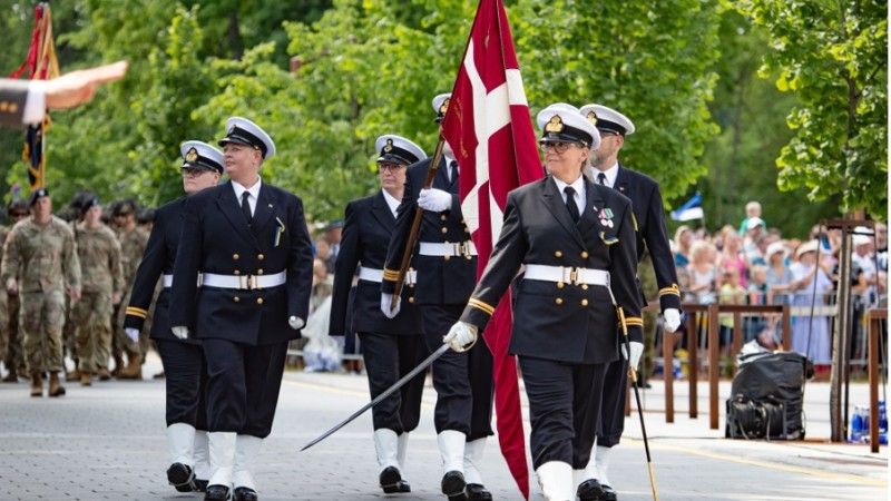 Danish soldiers at Estonia’s Victory Parade in 2023