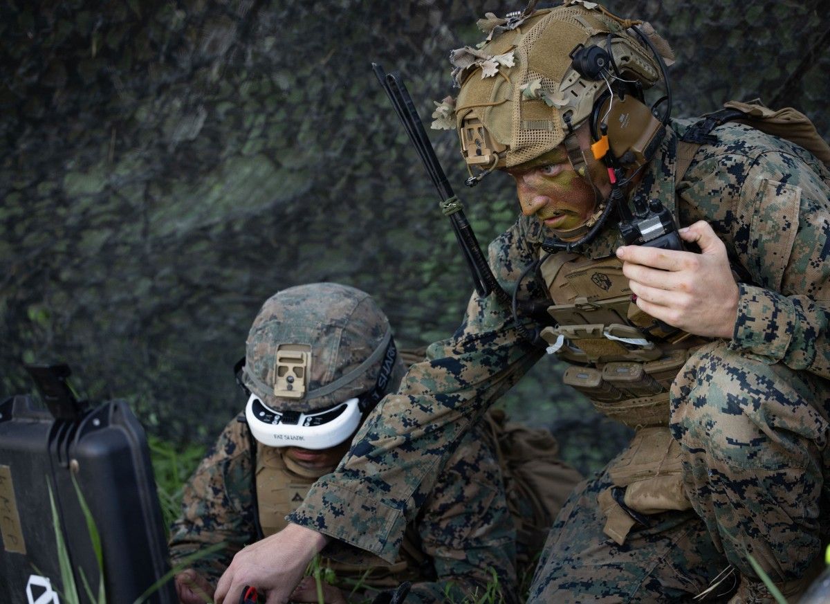 The first specified exercises. Marine Corps live with FPV drones