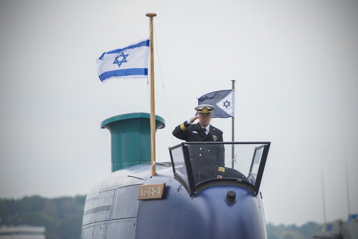 In case of the apocalypse. fresh Israeli submarine