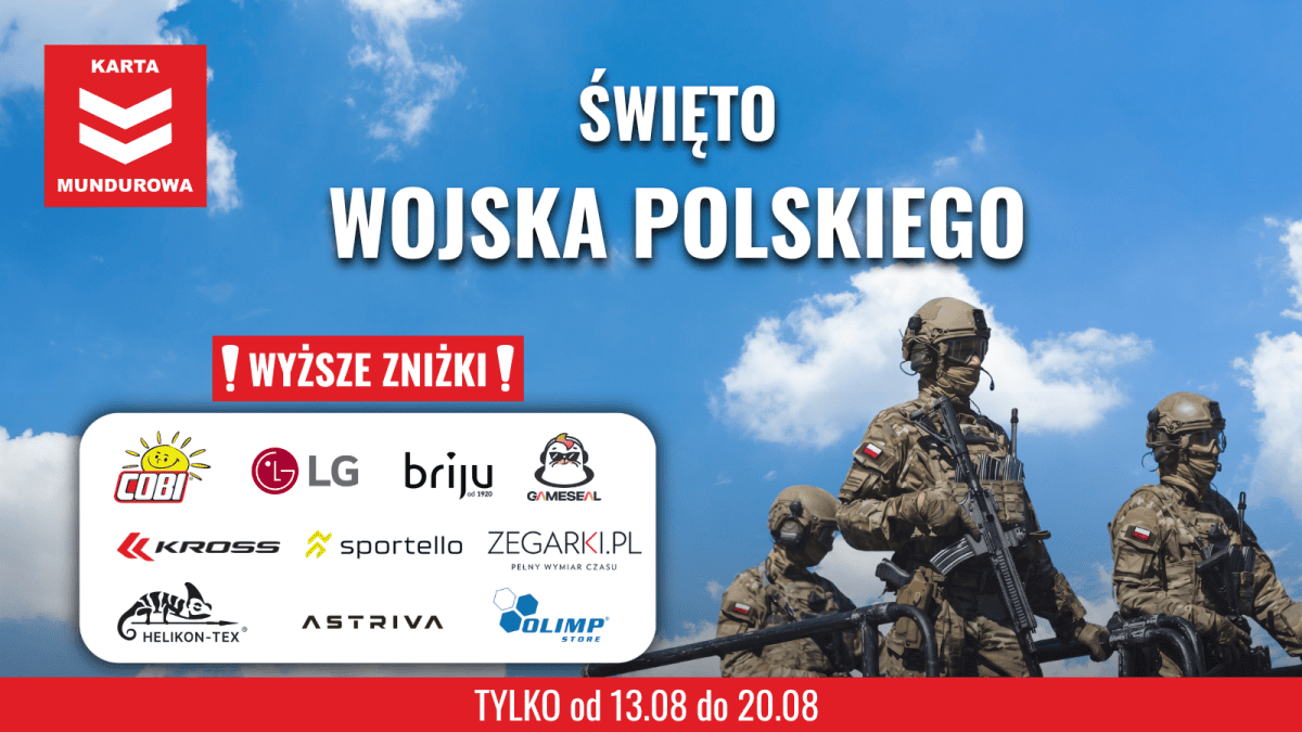 Święto Wojska Polskiego z Kartą Mundurową. Rabaty do 30%