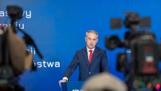 Wicepremier Krzysztof Gawkowski na konferencji prasowej