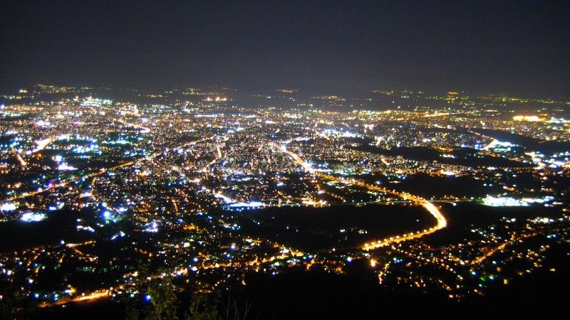 Sofia, stolica Bułgarii, nocą.