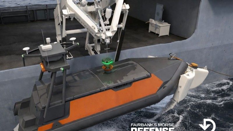 Dźwig okrętowy AutoHook firmy Fairbanks Morse Defense