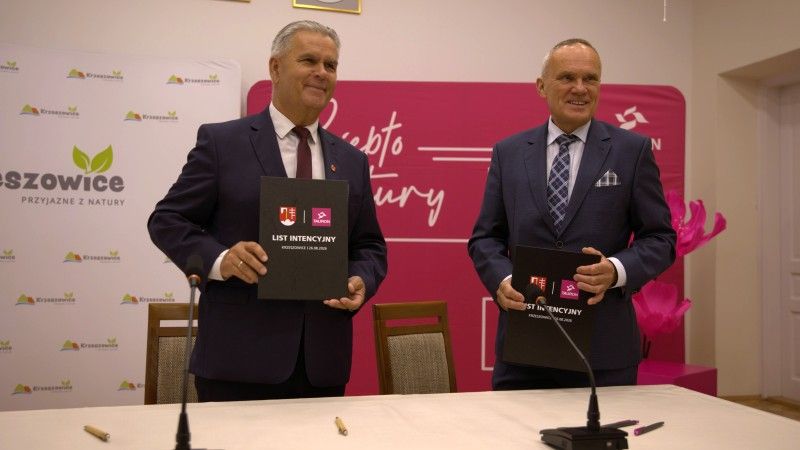 Podpisanie listu intencyjnego: Tauron Ciepło, Gmina Krzeszowice.