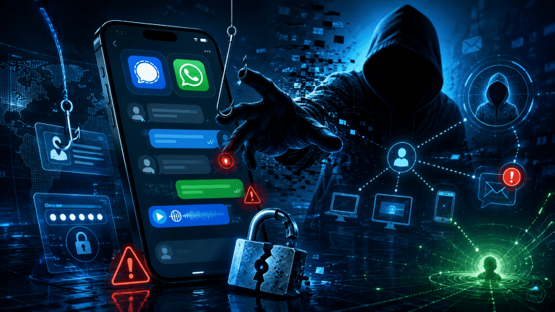 Atakujący coraz częściej próbują przejmować konta użytkowników popularnych komunikatorów, wykorzystując phishing i podszywanie się pod pomoc techniczną.