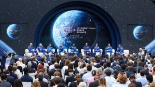 Astronauts panel during the summit.