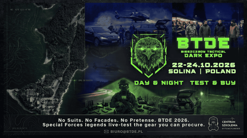 Bieszczady Tactical Dark Expo (BTDE 2026) odbędą się w dniach 22–24 października br.