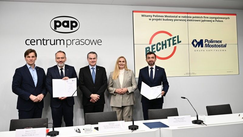 Podpisanie umowy Bechtel-Polimex Mostostal.