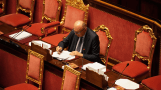 Włoski minister środowiska i bezpieczeństwa energetycznego Gilberto Pichetto Fratin.