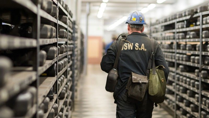 Punkt wydawania aparatów ucieczkowych.