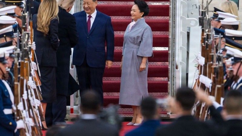powitanie przywódcy Chin na terenie USA