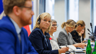 Nina Vaaranen-Valkonen podczas spotkania w Sejmie