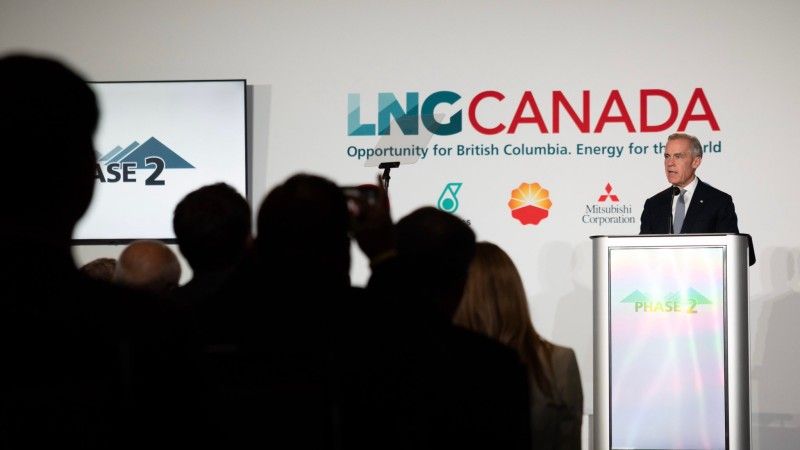 Mark Carney przemawia na konferencji LNG Canada