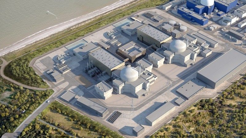Wizualizacja bloku jądrowego Sizewell C.