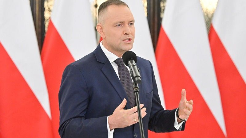 Prezydent Karol Nawrocki w trakcie przemówienia - zdjęcie poglądowe
