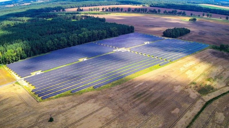 Farma fotowoltaiczna Pasterzowice należąca do PGE Energia Odnawialna.