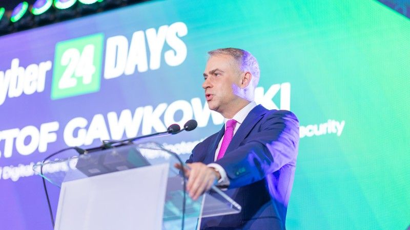 Krzysztof Gawkowski, wicepremier i minister cyfryzacji podczas inauguracji Cyber24 DAYS.