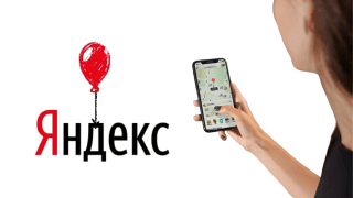 Logo firmy Yandex i usługa mapy Yandex.