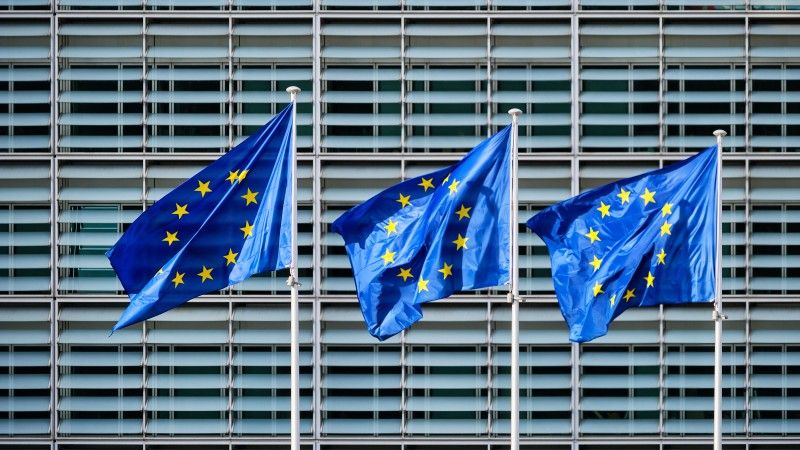 European union flags