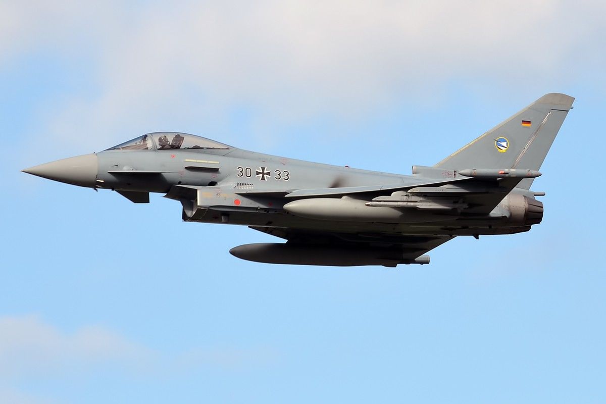 Niemieckie myśliwce aktywne nad Polską. Eurofightery operują przy granicy