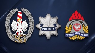 Logo Policji, Straży Granicznej i Państwowej Straży Pożarnej