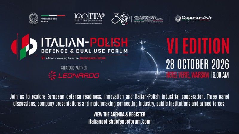 Italian-Polish Defence and Dual Use Forum odbędzie się 28 października w Hotelu Verte w Warszawie.