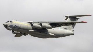 Ukraiński Ił-76MD w locie - zdjęcie poglądowe