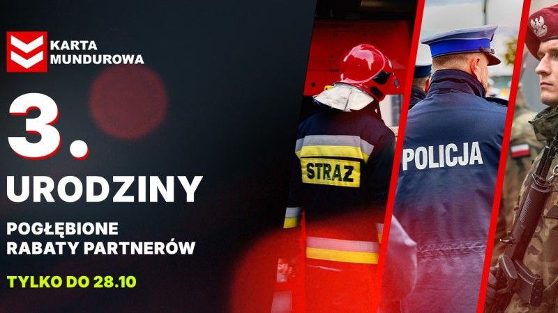 Baner reklamowy z okazji 3. urodzin Karty Mundurowej