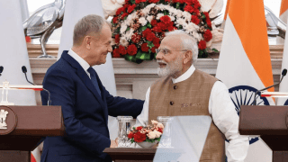 Tusk, Modi, Wizyta