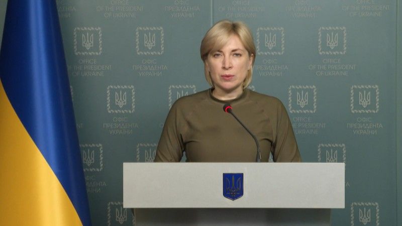 Iryna Wereszczuk w trakcie przemówienia - zdjęcie poglądowe