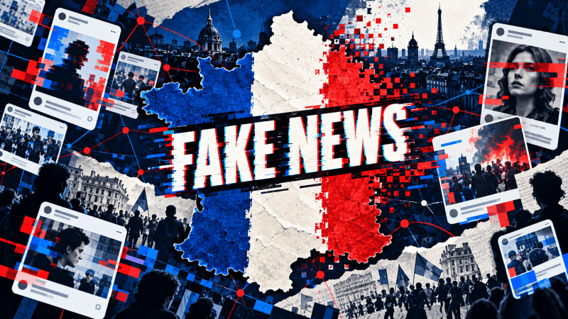 Protestom i gwałtownym zamieszkom we Francji towarzyszy fala dezinformacji.