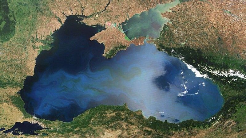 Black Sea 2 July 2019. Based on MODIS / Terra satellite data.